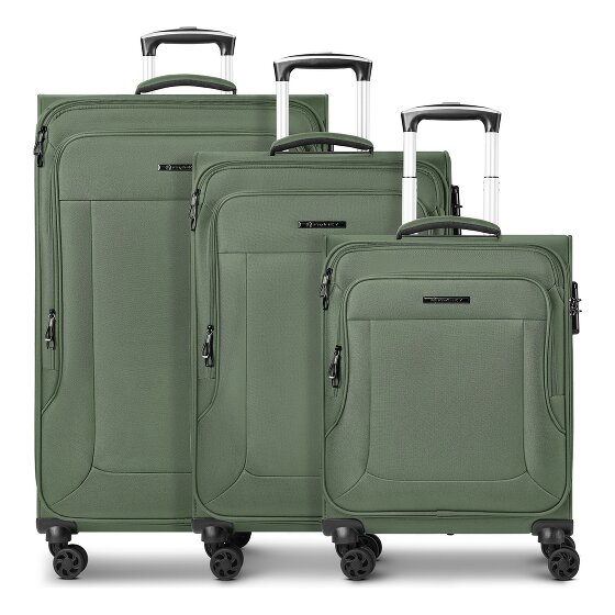 Franky Melbourne 3.0 4-wheel suitcase set, 3-piece, with stretch fold