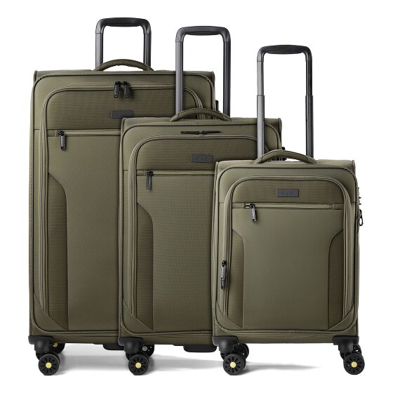 d&n Travel Line 9704 4 wheels Suitcase set 3-piece with expansion pleat
