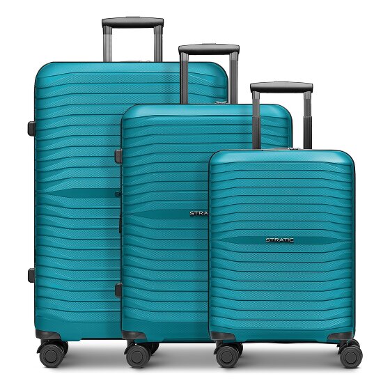 Stratic Shine 4 wheels Suitcase set 3-piece Expandable
