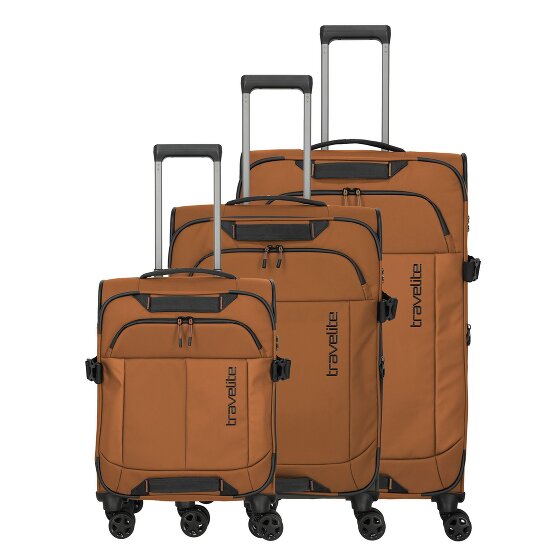 Travelite Briize 4 wheels Suitcase set 3-piece with expansion pleat