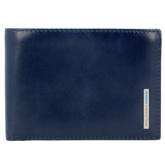 Piquadro Blue Square Wallet Genuine Leather 12.5 cm