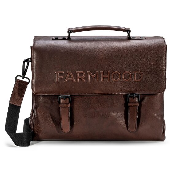 Farmhood Memphis briefcase XXL 3 compartments leather 39 cm
