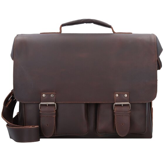 aunts & uncles Hunter Big Finn briefcase leather 40 cm laptop compartment