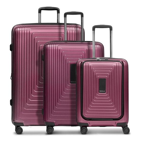 Redolz Essentials 14 4 wheels Suitcase set 3-piece with expansion pleat
