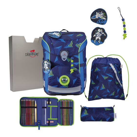 DerDieDas ErgoFlex Easy LED School bag set 5-piece
