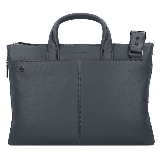 Piquadro Black Square briefcase leather 42 cm laptop compartment