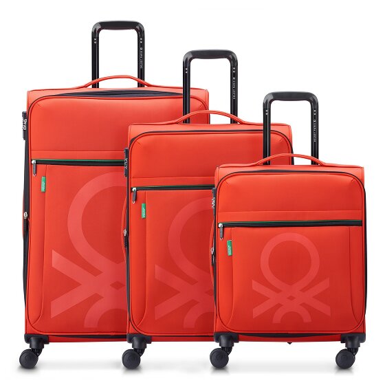 Delsey Paris x United Colors of Benetton Color Block 4-wheel suitcase set 3 pcs.