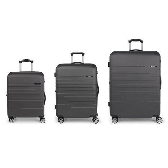 Gabol Escape 4 wheels Suitcase set 3-piece with expansion pleat