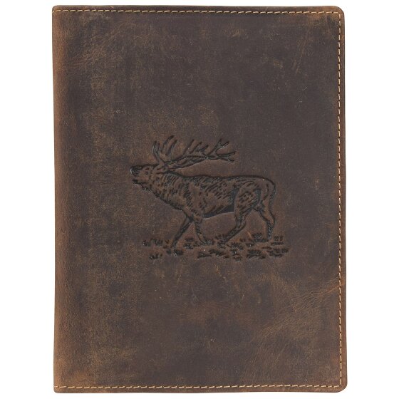 Greenburry Vintage deer identity card case leather 12 cm