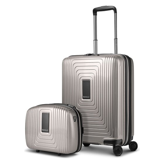Redolz Essentials 14 suitcase set 2 pcs. cabin trolley with stretch fold & beauty case