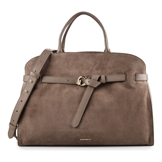 Coccinelle Sabine Suede Handbag Genuine Leather 43 cm