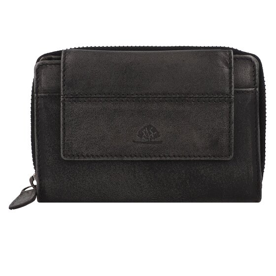 Greenburry Destressed Wallet RFID protection Leather 13.5 cm
