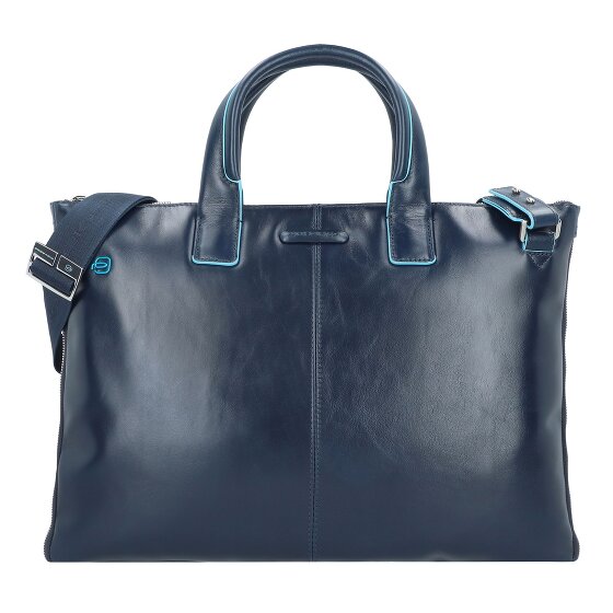 Piquadro Blue Square Briefcase Genuine Leather 42 cm Laptop compartment