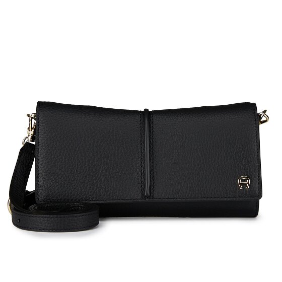 Aigner Clutch purse RFID protection Leather 21 cm