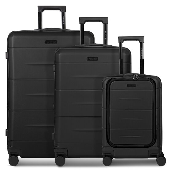 Police London 4 wheels Suitcase set 3-piece with expansion pleat
