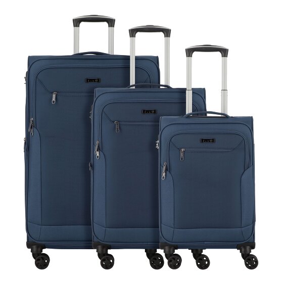 d&n Travel Line 6804 4 Roll Suitcase Set 3pcs.