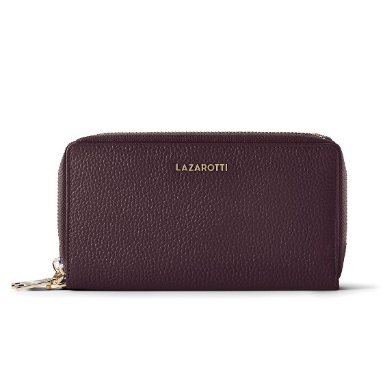 Lazarotti Bologna Leather XL Double Zip-Around Wallet, RFID-Protected, 20 cm