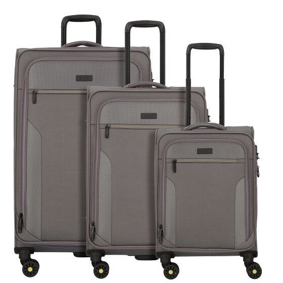 d&n Travel Line 9704 4 wheels Suitcase set 3-piece with expansion pleat