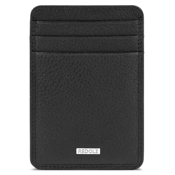 Redolz Leather Essentials RFID Leather Credit Card Case, 7 cm, with Bill Clip