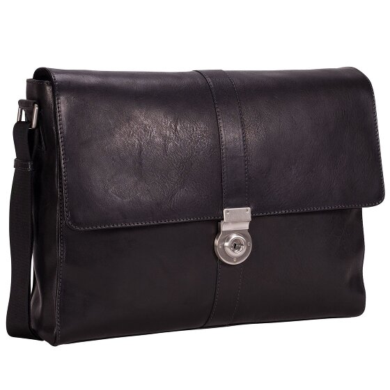 Leonhard Heyden Bergamo Messenger leather 38 cm laptop compartment