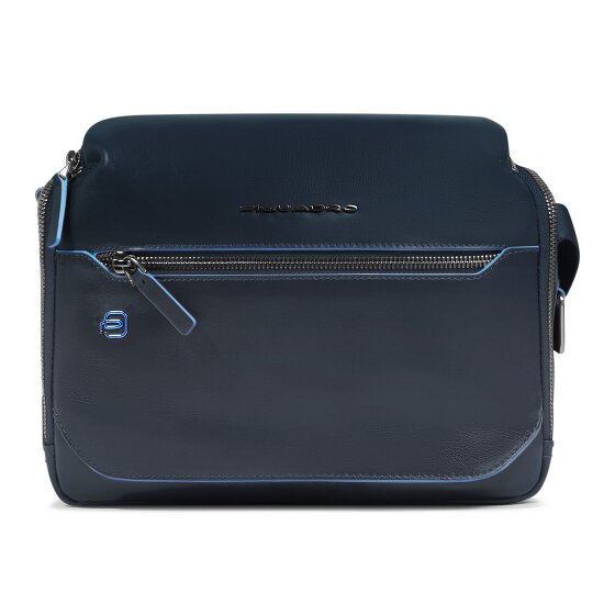 Piquadro Blue Square Shoulder bag Leather 27 cm
