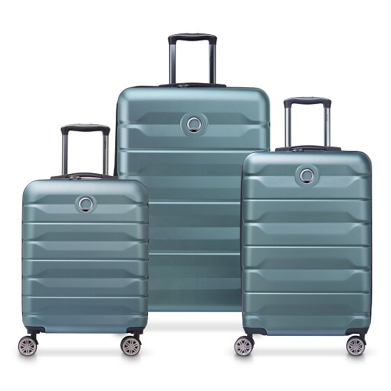 Delsey Paris Air Armour 4 wheels Suitcase set 3-piece with expansion pleat