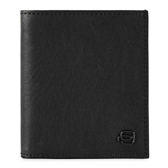 Piquadro Black Square Credit card case RFID protection Leather 9 cm
