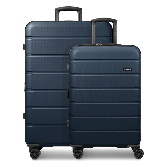 Saxoline Miami 4-wheel Suitcase set (S+L) expandable gusset