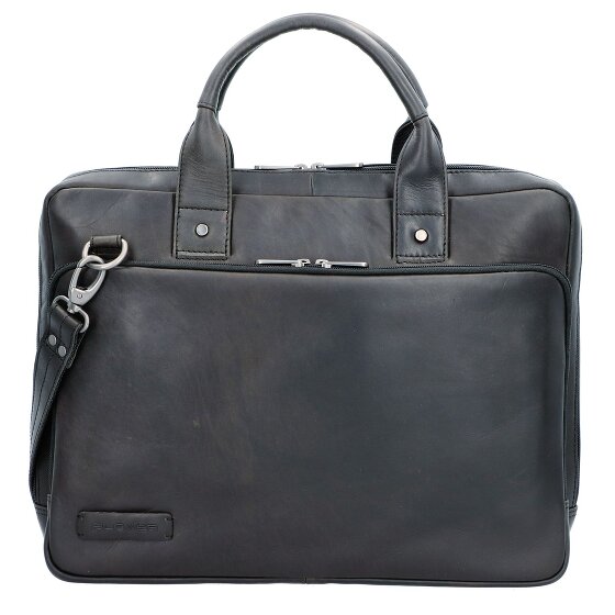 Plevier Navigator briefcase leather 40 cm laptop compartment
