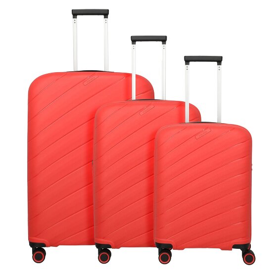 Travelite Burano 4 wheels Suitcase set 3-piece with expansion pleat