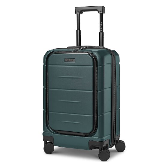 Police London 4 wheels Cabin suitcase 55 cm Laptop compartment Expandable