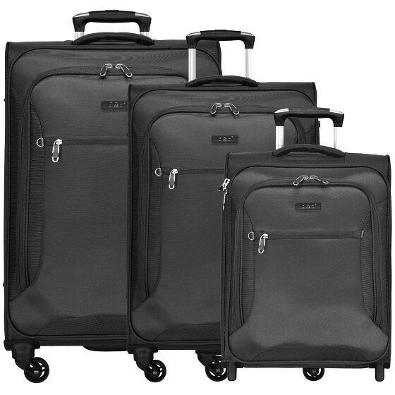 d&n Travel Line 6400 2-4 Roll Suitcase Set 3pcs.
