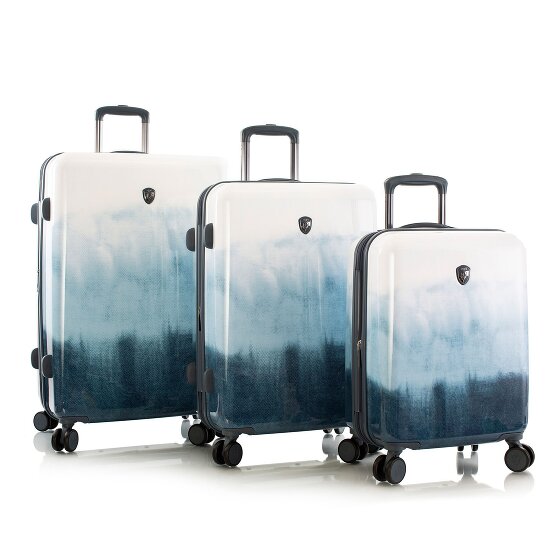 Heys Black Camo 4 wheels Suitcase set 3-piece with expansion pleat