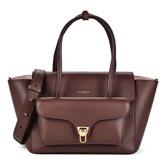 Coccinelle Double Beat Shoulder Bag Genuine Leather 31 cm