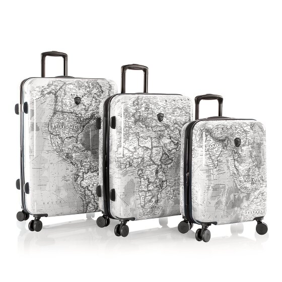 Heys Black Camo 4 wheels Suitcase set 3-piece with expansion pleat
