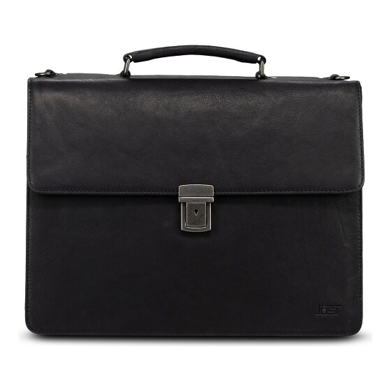 Jost Glasgow Briefcase RFID protection Genuine Leather 40 cm Laptop compartment