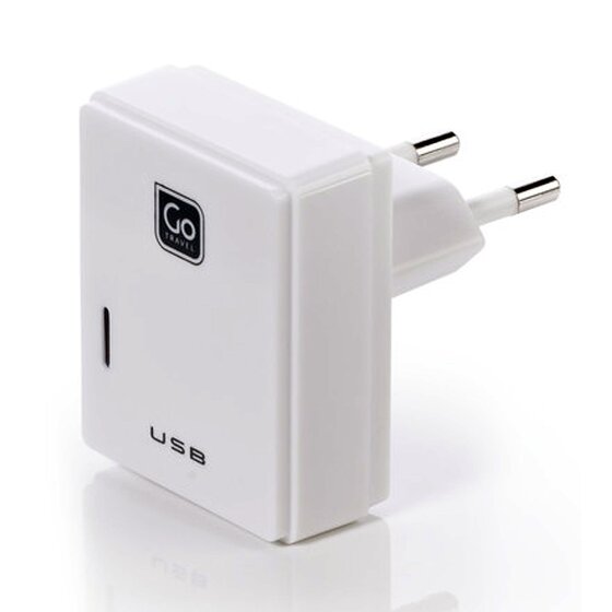 Go Travel Double USB Charger for Micro USB + Apple Devices UK