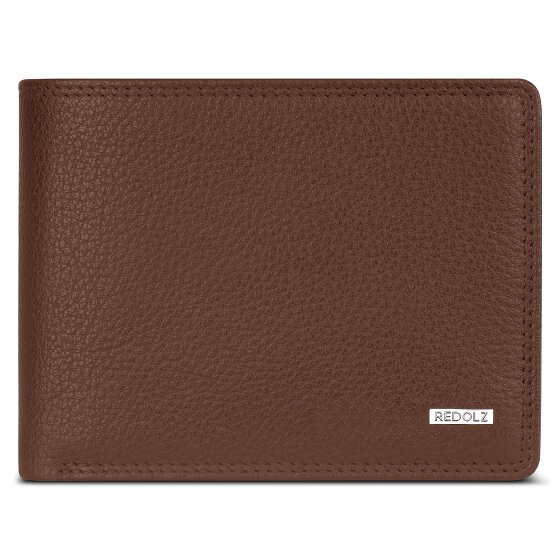 Redolz Leather Essentials QF wallet RFID leather 12 cm fold-out with zipper compartment