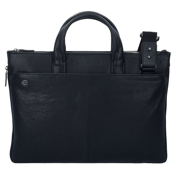 Piquadro Black Square briefcase leather 42 cm laptop compartment