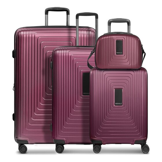 Redolz Essentials 14 4-wheel suitcase set + beauty case 4 pcs. with stretch fold