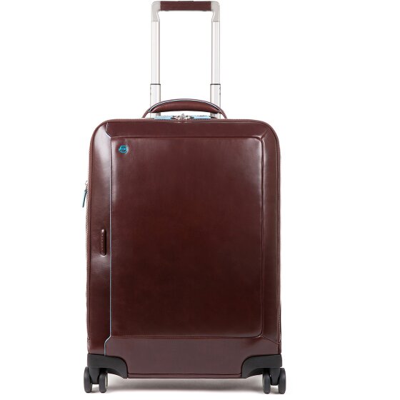 Piquadro Blue Square 4 Roll Cabin Trolley Leather 55 cm Laptop compartment