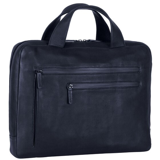 Leonhard Heyden Hague briefcase leather 38 cm laptop compartment