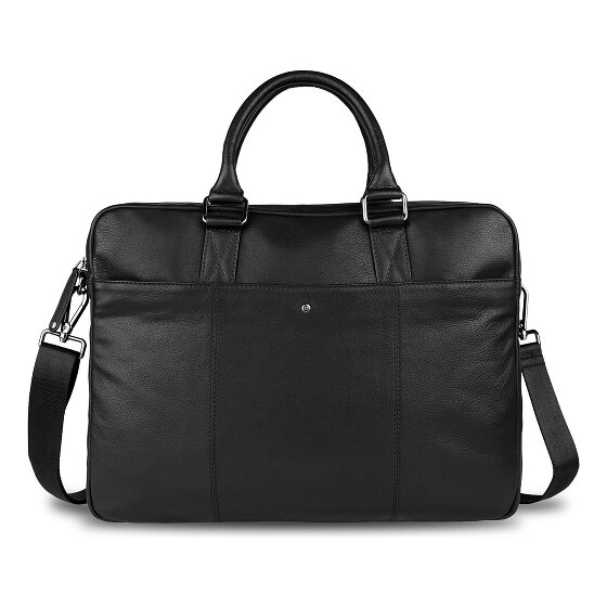 Bugatti Black Magic Briefcase Leather 40 cm Laptop compartment