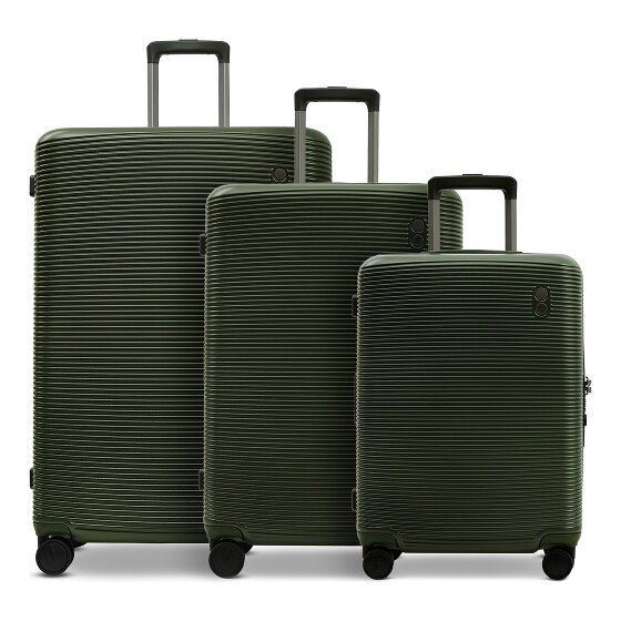 Echolac Ultima 4 wheels Suitcase set 3-piece with expansion pleat