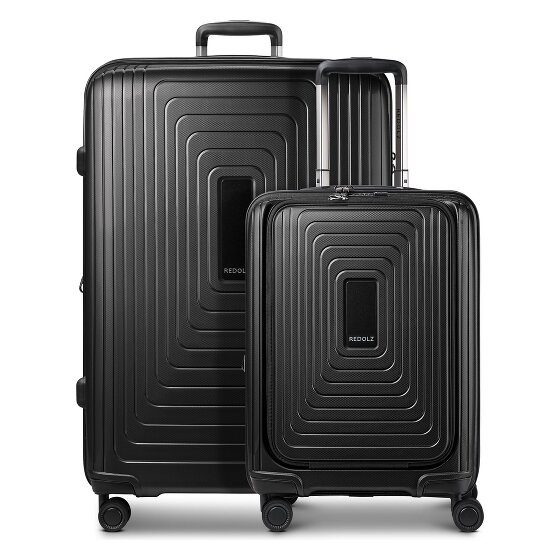 Redolz Essentials 14 4-wheel suitcase set 2 pcs. laptop compartment with expansion fold