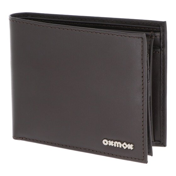 oxmox Leather Wallet RFID protection Genuine Leather 12 cm