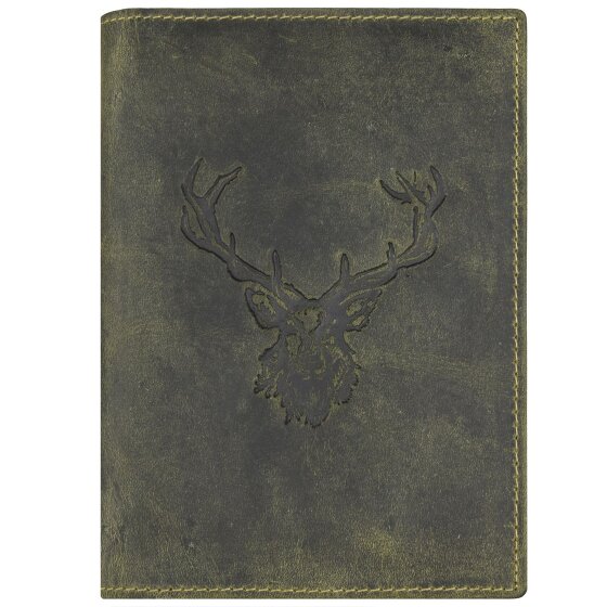 Greenburry Vintage deer identity card case leather 12 cm