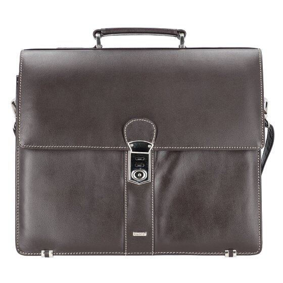 Alassio Monaco briefcase leather 38 cm laptop compartment