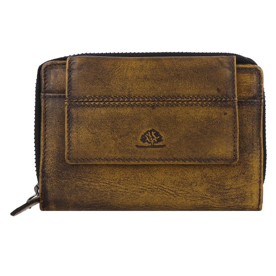 Greenburry Destressed Wallet RFID protection Leather 13.5 cm