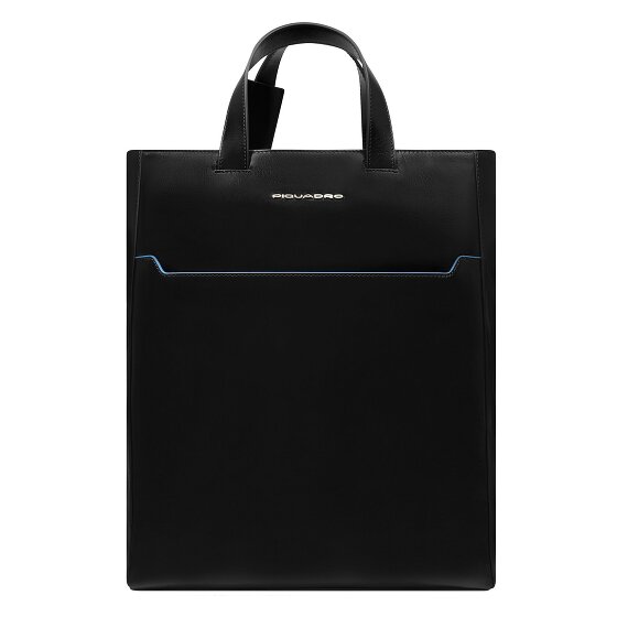 Piquadro Blue Square Shoulder Bag RFID protection Leather 30 cm Laptop compartment